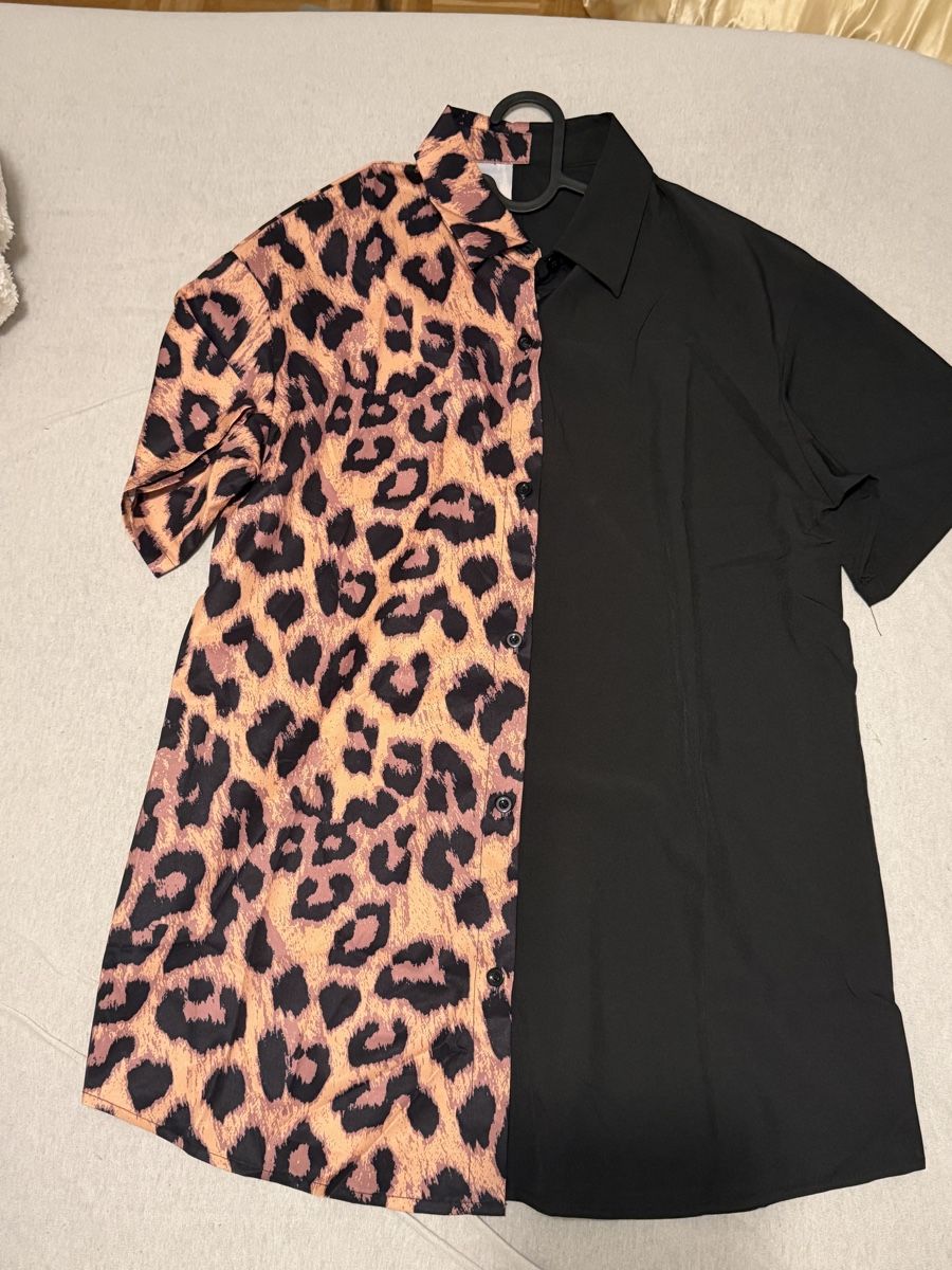 Camicette: Chemise noire et léopard - Tendance ,taille M – Nuovo (secondo la descrizione) da La Chaux-de-Fonds venduto da Sabinchenn 3