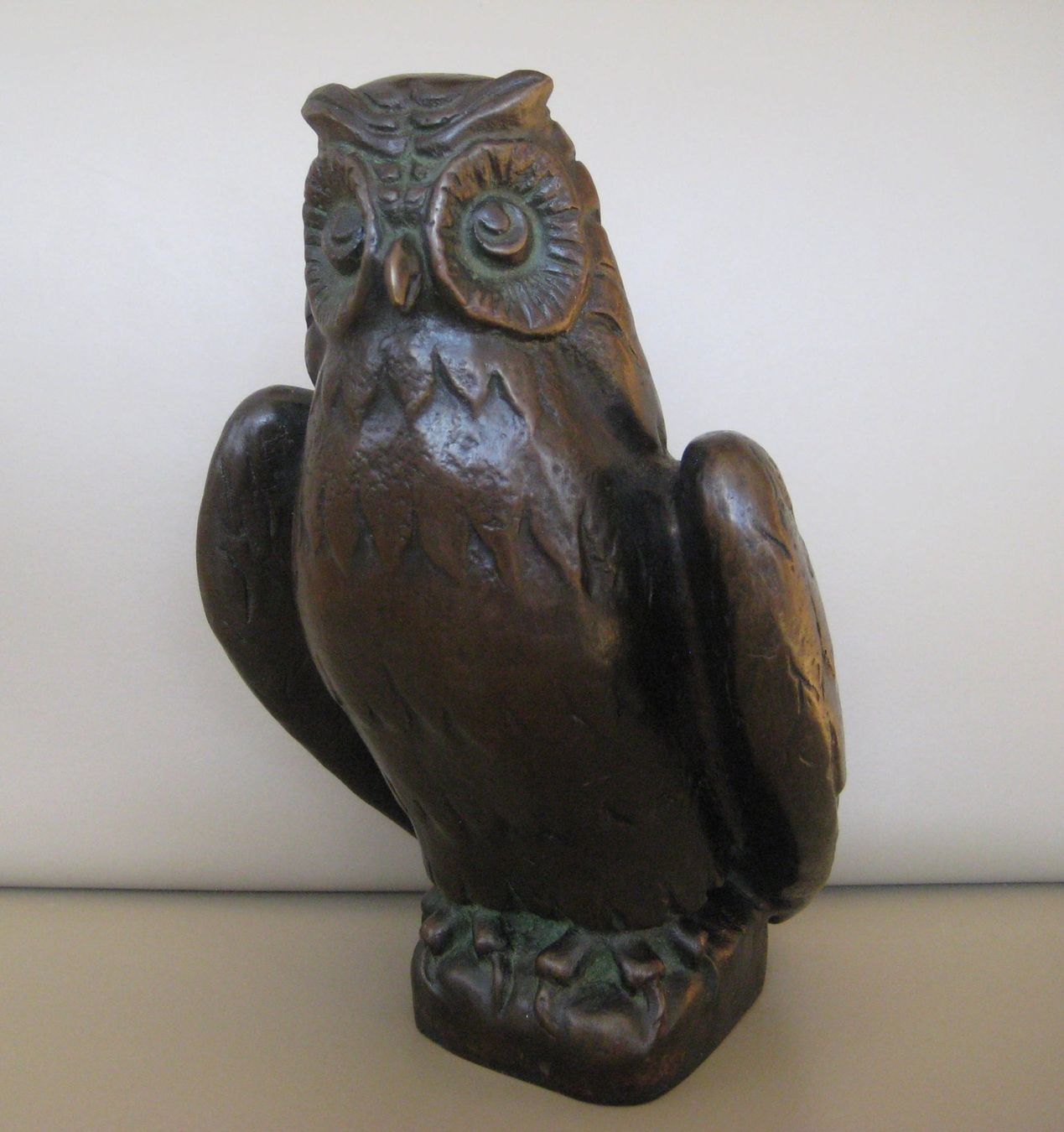 Statuette: Bronze Eule signiert Hans Borer Bildhauer – Usato da Langendorf venduto da Happy11 2