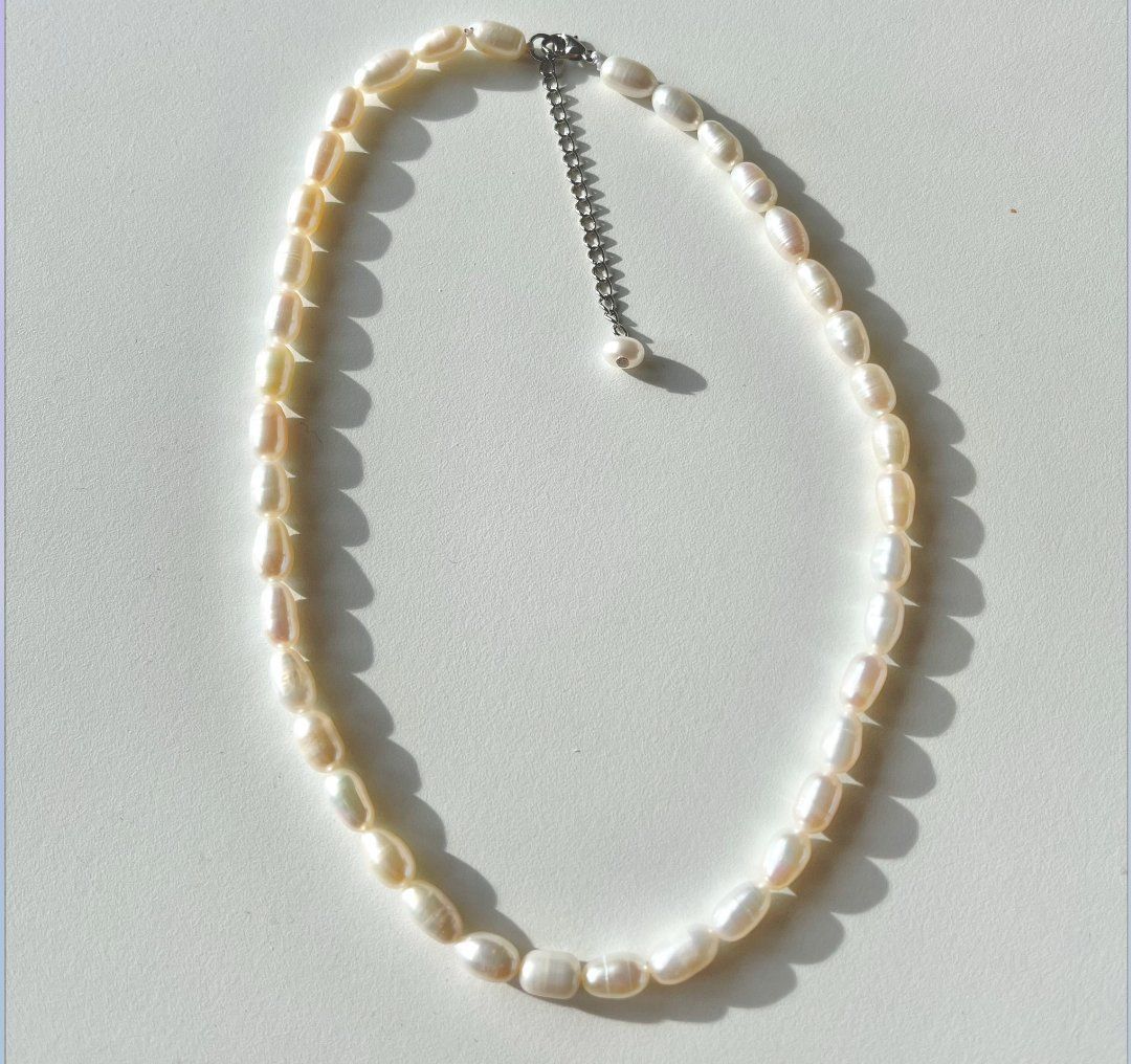 Perle (finte): Klassische reisform echte Perlenkette – Nuovo e nell'imballaggio originale da Romanshorn venduto da JK_Jewelry 2