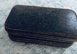 Vintage Leder-Reiseetui für 2 Uhren