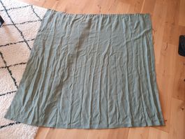 Vorhang aus Leinen grün für Fenster neuwertig