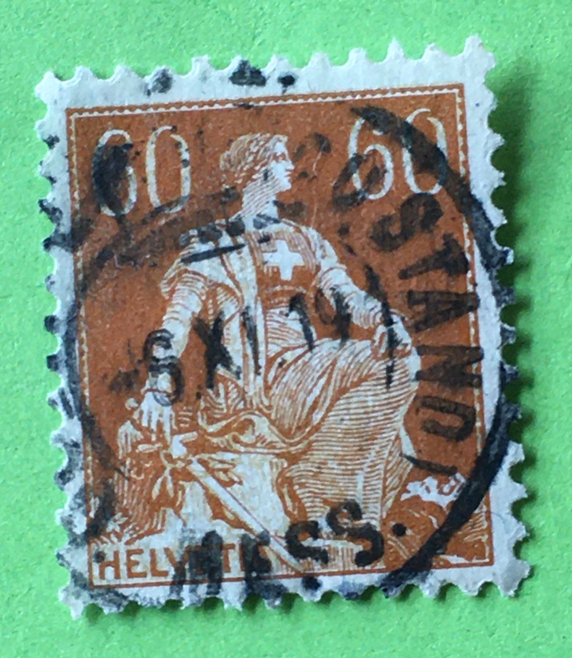 Tutti i francobolli: Helvetia mit Schwert  mit Stempel     – Usato da Aarau venduto da Billa007