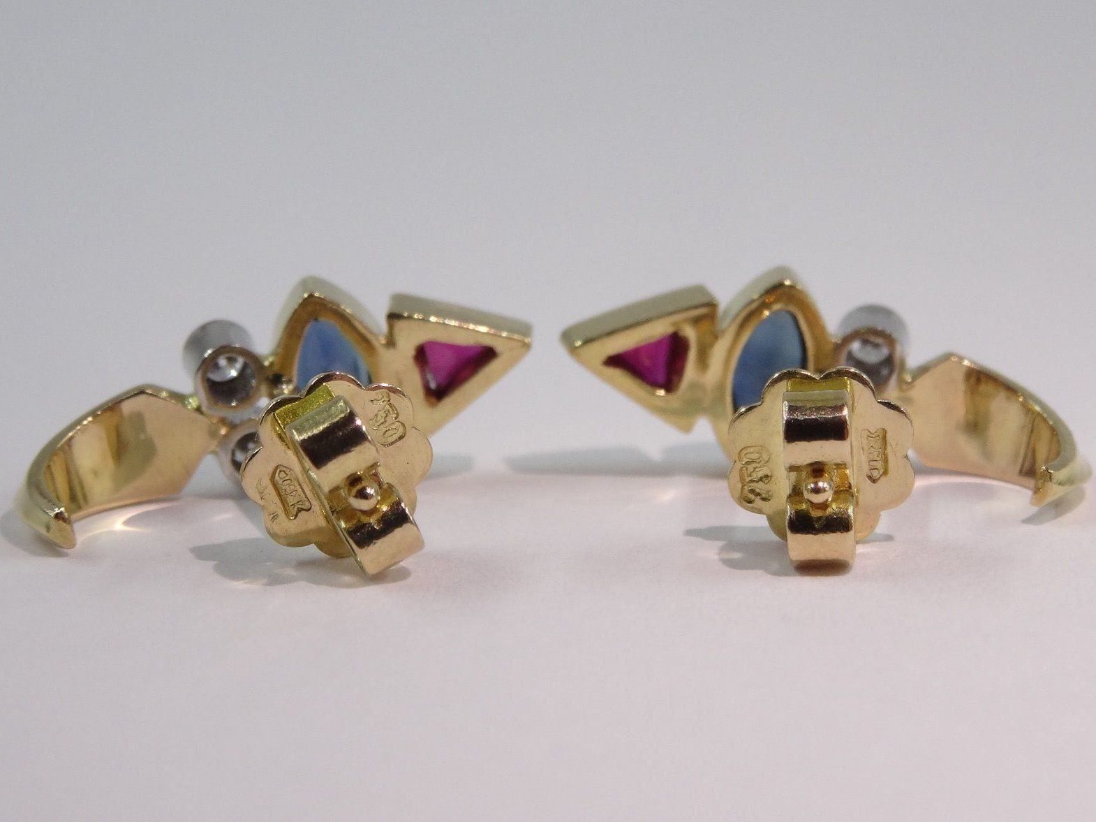 Bucherer Orecchini pendenti & Orecchini a lobo: Ohrstecker 750 Gold mit Edelsteinen NEU – Nuovo (secondo la descrizione) da Matten b. Interlaken venduto da kero71 5