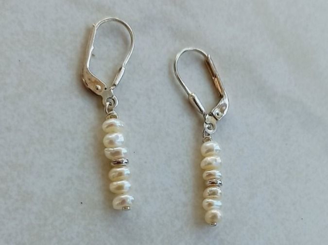 Orecchini pendenti & Orecchini a lobo: Silber Ohrhänger mit Süsswasser Perlen und Silber Ring – Nuovo e nell'imballaggio originale da Winistorf venduto da acreativ2