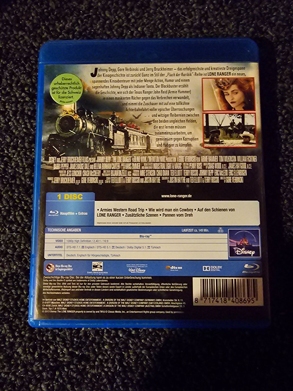 Tutti i DVDs: Lone Ranger Blu-ray Depp Hammer – Usato da Ruswil venduto da jan_bxl5 1