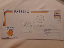 Rare Enveloppe Madagascar à Genève, Affranchie - 1997!