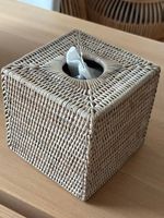 Rattan Kleenex Box beige, neuwertig
