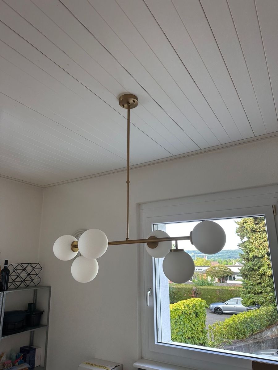 Lampade: Hängelampe mit Glaskugeln – Usato da Winterthur venduto da Dasomesi