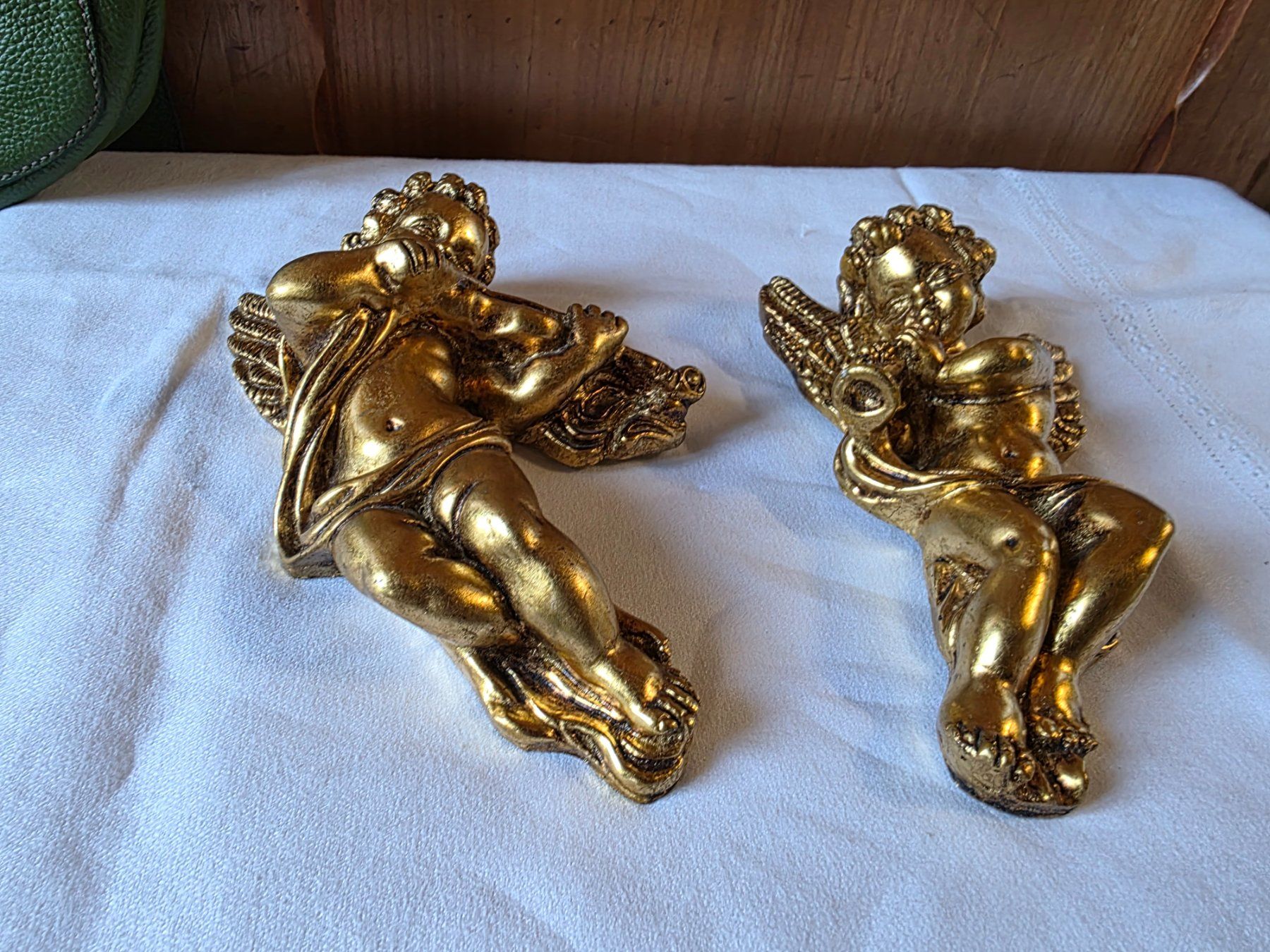 Figuren: 2 goldene Engel Metall Putten 20cm – Gebraucht aus Walterswil BE von Lonitti 6
