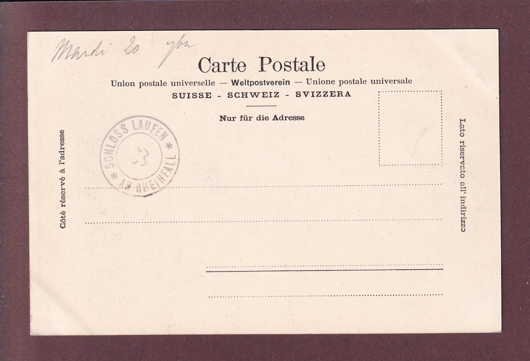 Cartes postales: RHEINFALL – D'occasion à Pully par nicecards 1