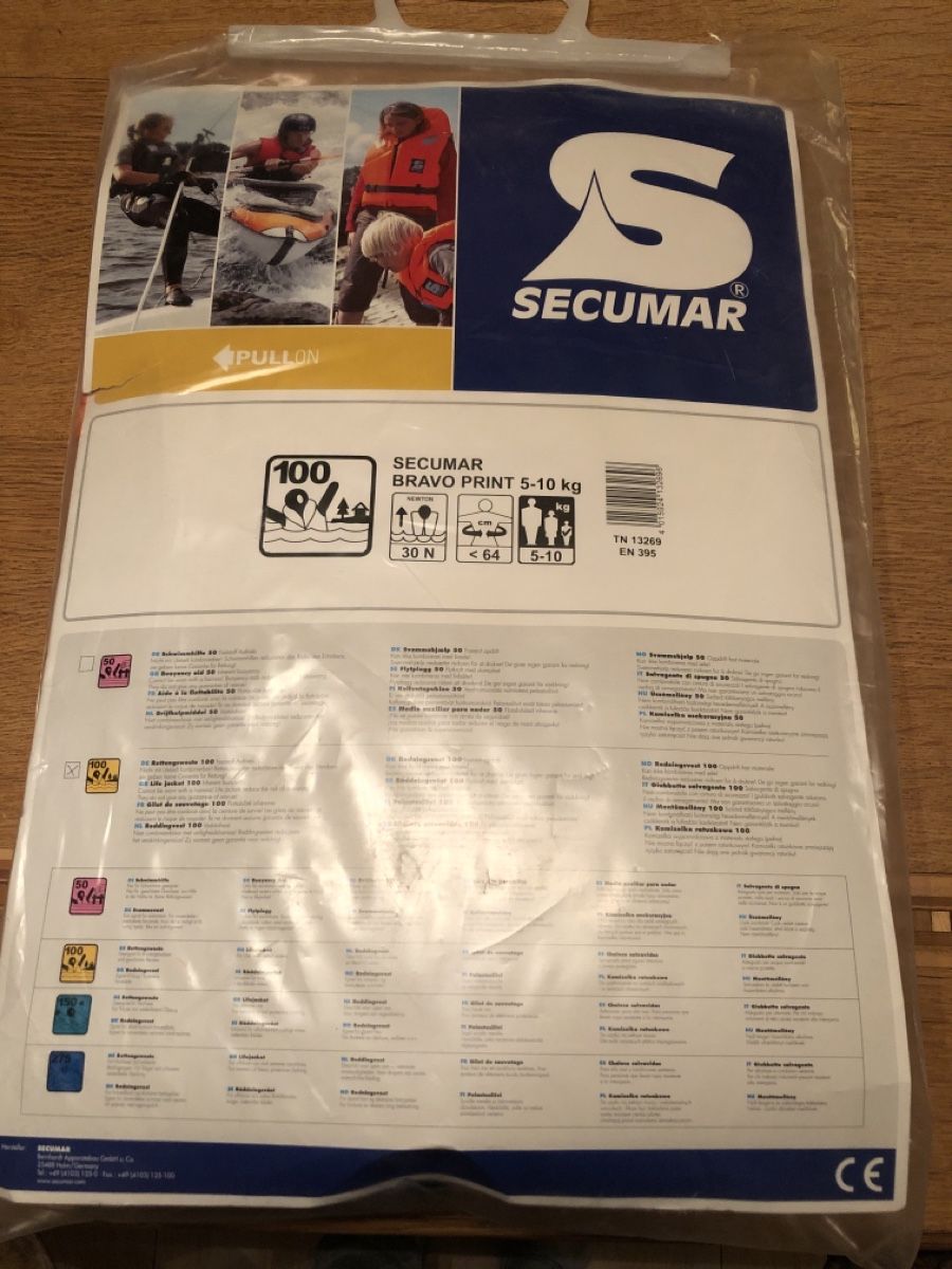 Giubbotti di salvataggio: Schwimmweste Kinder Secumar Bravo Print 5-10 kg – Nuovo e nell'imballaggio originale da Nassen venduto da run_7jjy 3