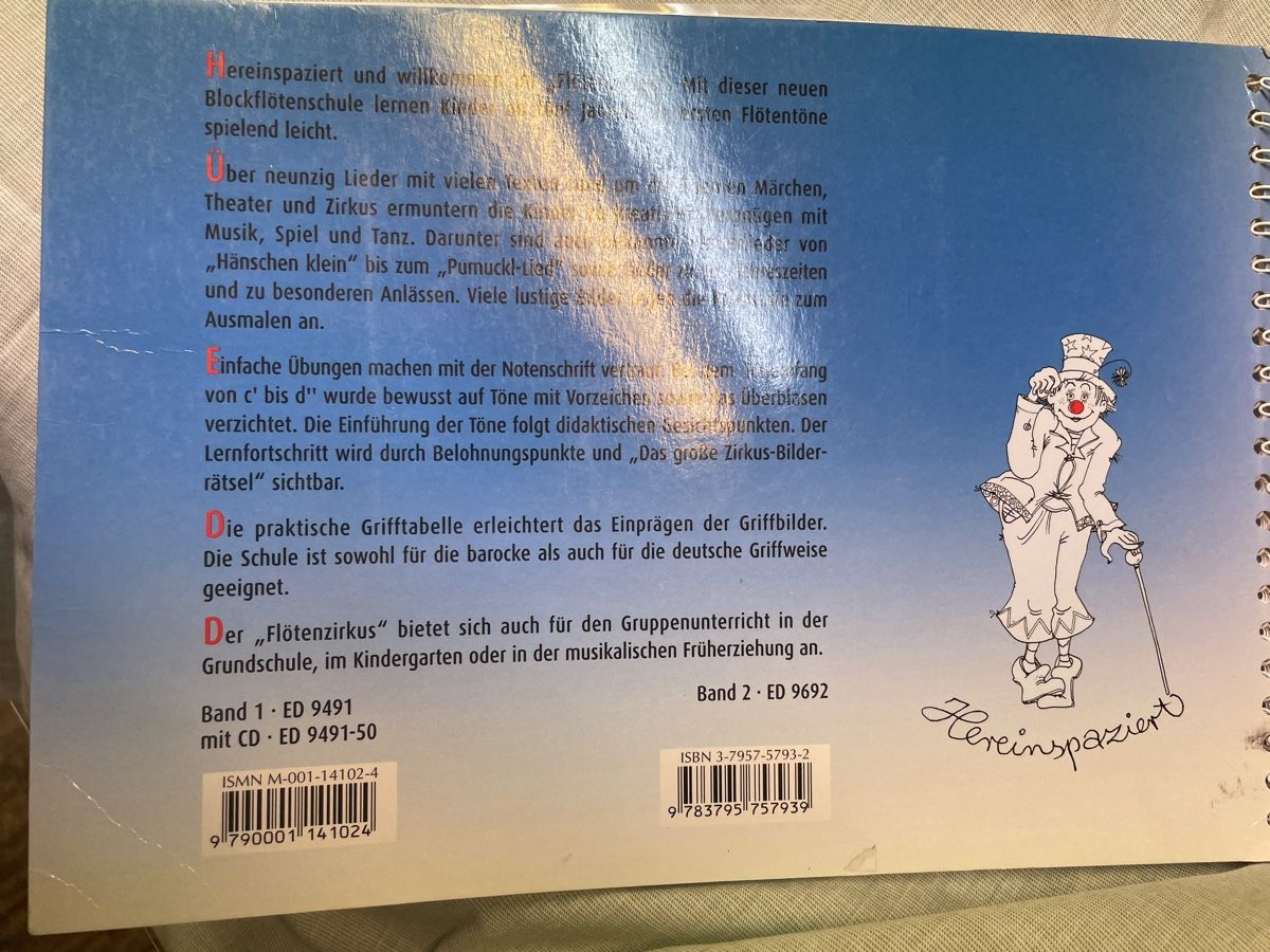 Libri: Flötenzirkus Blockflötenschule – Usato da Siebnen venduto da Starlauf 1