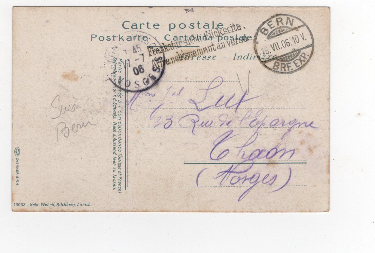 Cartoline postali: Bern Bahnhof Bahn – Usato da Rapperswil SG venduto da INTELVI 1