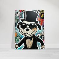Happy Dog - Pop Art Leinwandbild 120x80 - Canvas - PopArt