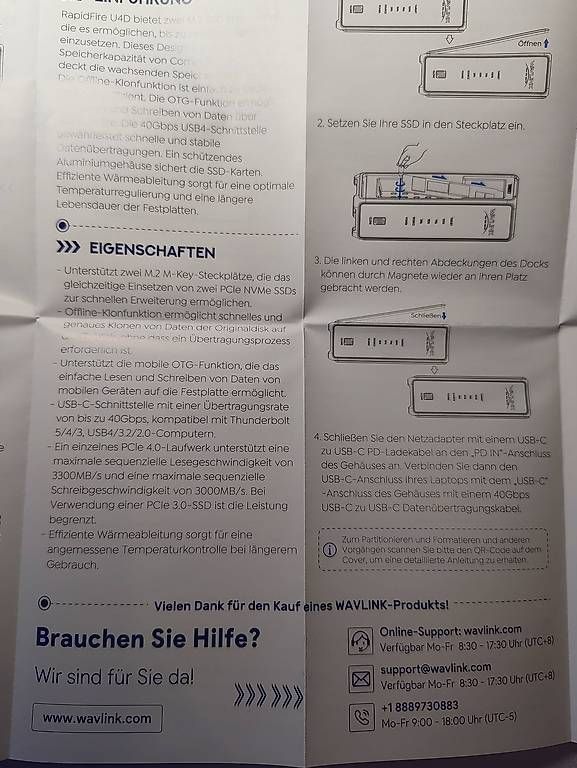 Gehäuse: Dual SSD Gehäuse WAVLINK USB 4.0 40GBit – Neu und originalverpackt aus St.Gallen von becks0815 4
