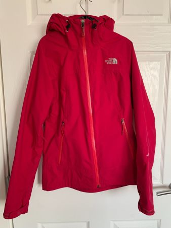 Pink North Face rain jacket XS