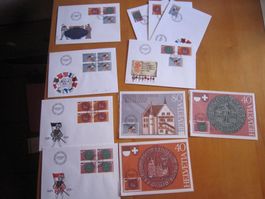CH 1981 FDC Serie einzeln 4er und Maximumkarten
