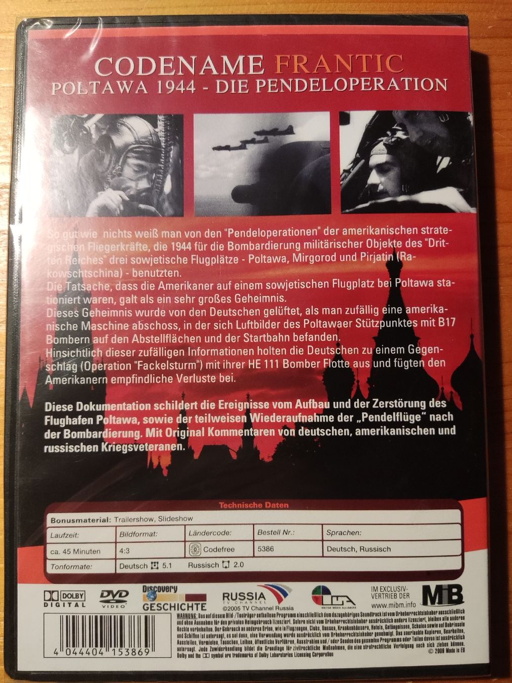 Tutti i DVDs: Discovery Geschichte - Codename Frantic (DVD) NEU und OVP – Nuovo e nell'imballaggio originale da Oberembrach venduto da giu_7ksd 1