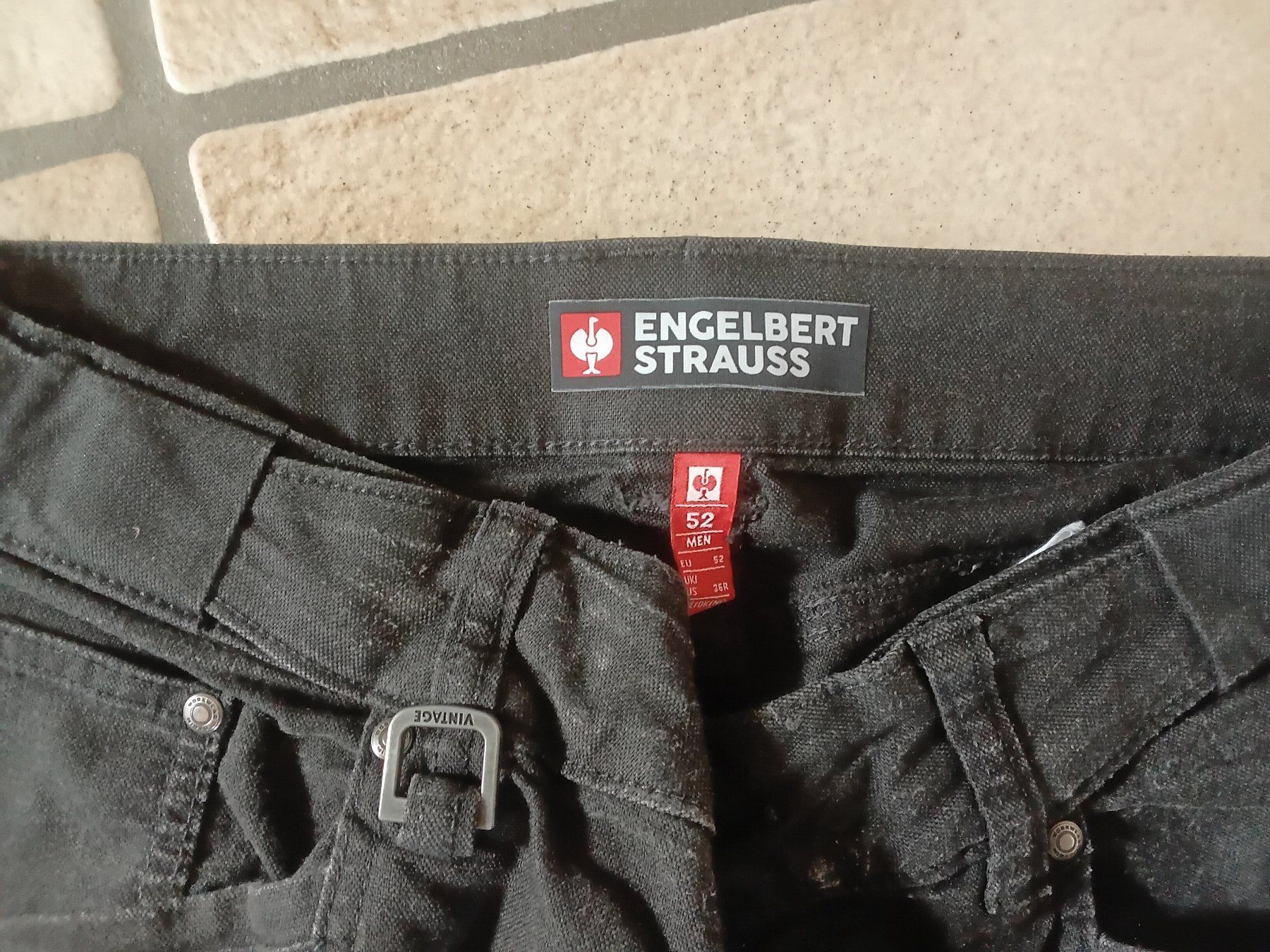 Engelbert Strauss Jeans: Engelbert Strauss Cargojeans vintage schwarz Gr. 52 – Usato da Riniken venduto da Kandergrund86 3