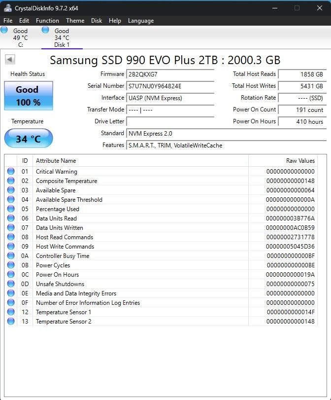 Samsung Dischi rigidi: Samsung 990 Evo Plus 2TB neuwertig – Usato da Horgen venduto da e_mob 2