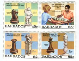 Briefmarken "Schach". Barbados.