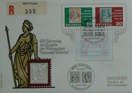 Numisbrief 100 Jahre"StehendeHelvetia" Feinsilbermünze 999.9