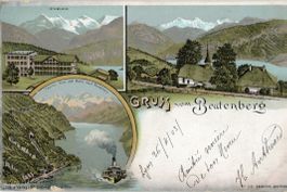 Beatenberg   BE  mit Hôtel Bellevue und Thunersee   um 1903