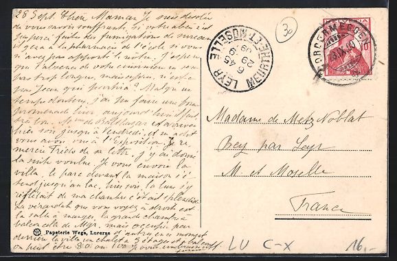 Cartoline postali: Vordermeggen, Villa St. Charles, Vue du  – Usato da Berlin venduto da bartko-reher 1
