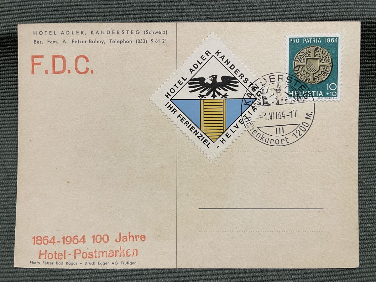 Cartoline postali: AK von Hotel Adler / Kandersteg – Usato da Rümlang venduto da Kartenpost1 1