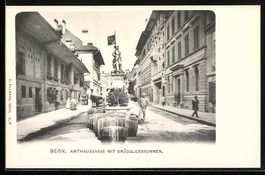 Bern, Amtshausgasse mit Brügglerbrunnen