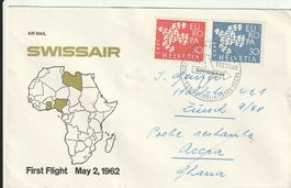 Swissair Erstflug Zürich-Accra, 2.5.1962