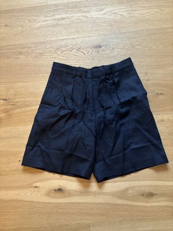 COS Shorts dunkelblau Grösse 48 Leinen