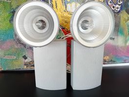 2 Deckeleuchten Lampen  silber, 80er jahre