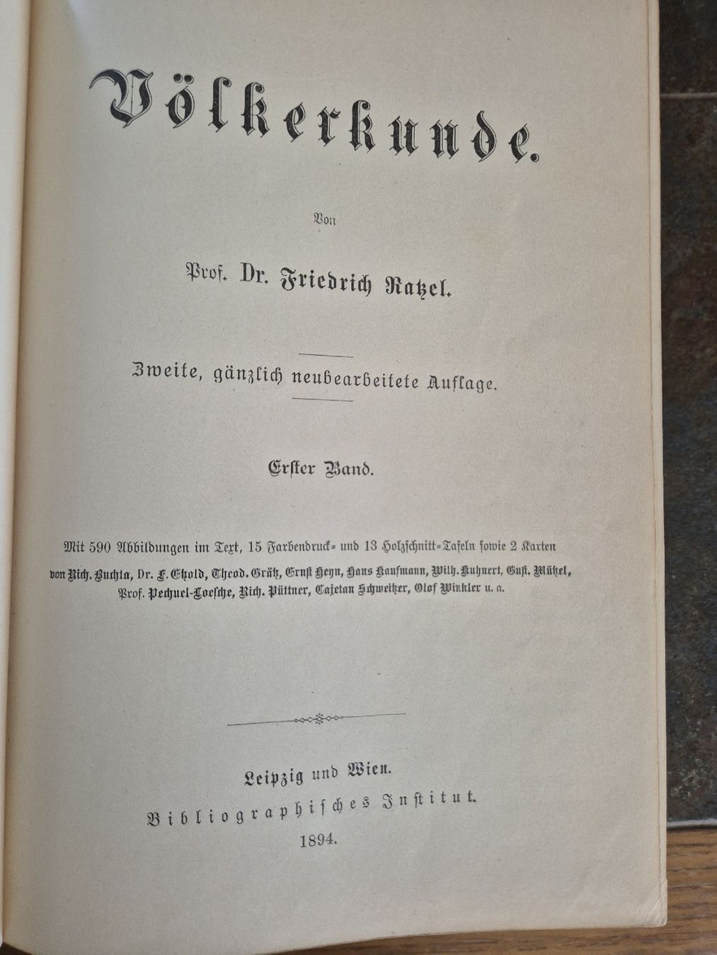 Bücher: Ratzel Völkerkunde – Gebraucht aus Schlieren von HuiBu 2