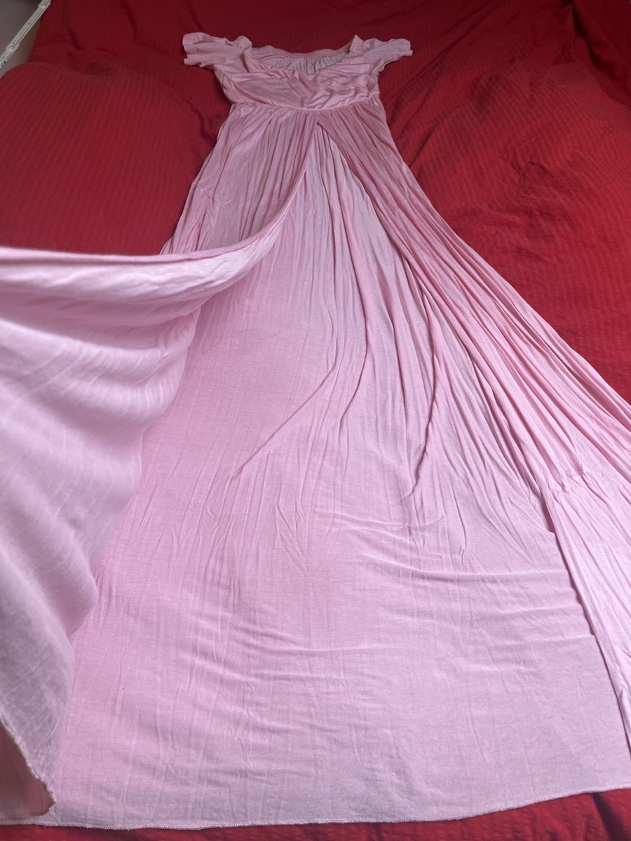 Vestiti: Langes Sommerkleid rosa Gr. S mit Beinschlitz elegant – Usato da Kaisten venduto da saleforfun 4