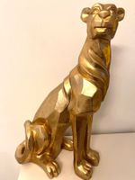 Grössere goldene Panther Statue, edle Deko, Topzustand