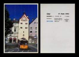 Chur Stadt Obertor Postauto Saurer RH525-23 Foto Druck A5