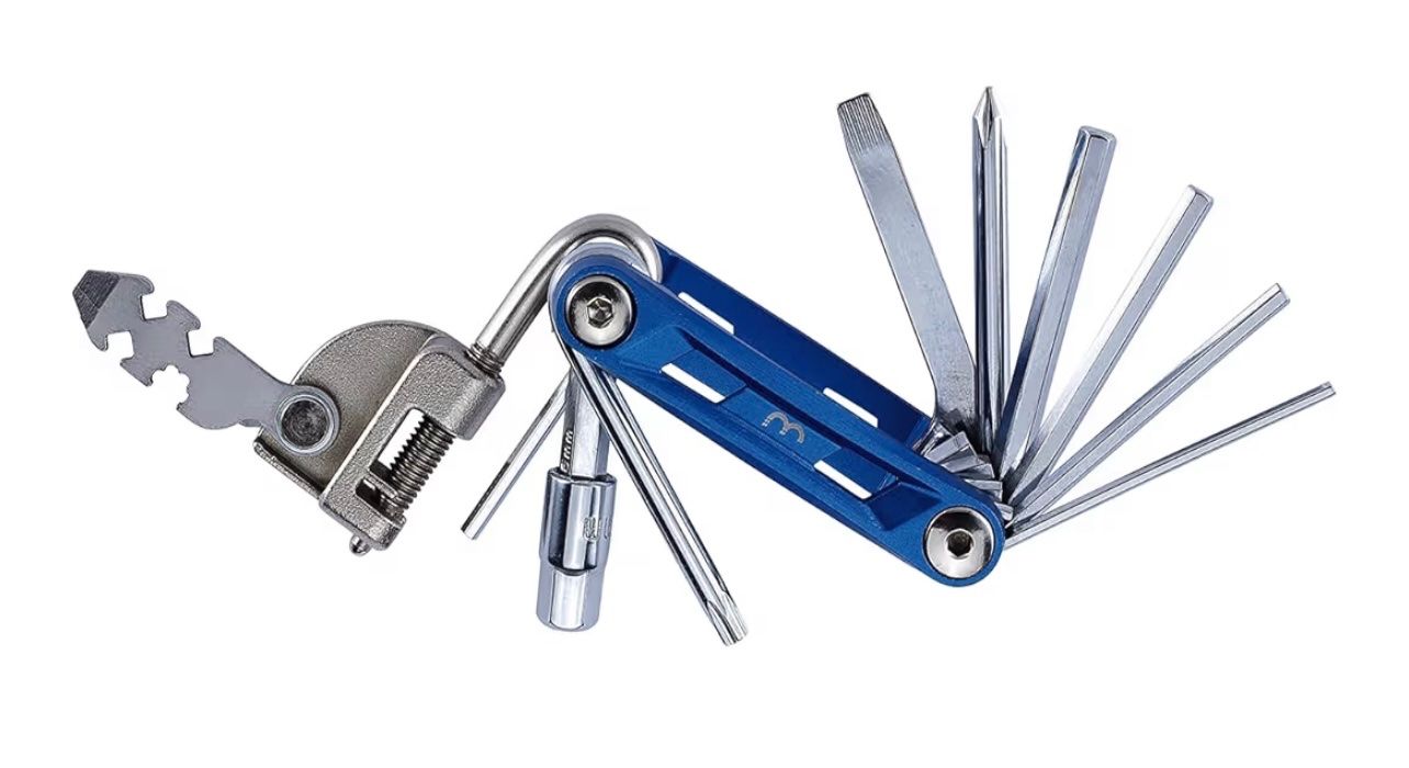 Alle Werkzeuge: BBB Cycling Primefold BTL-48 L Multitool blau – Neu und originalverpackt aus Basel von Seifehuesli