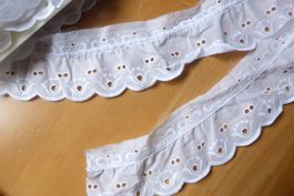 Alte Rüschen - Spitzen weiss - Restenpreis für 4.50 Meter