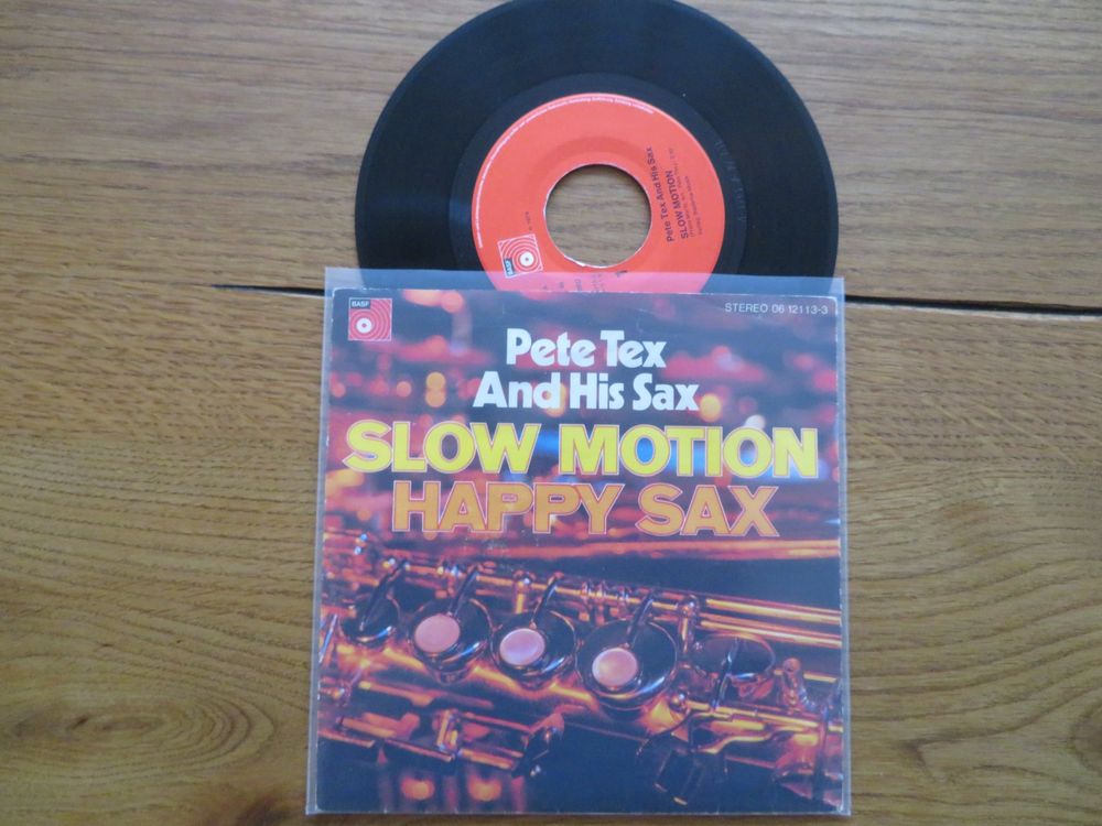 Pete Tex And His Sax - Slow Motion / Happy Sax Single (Neu (gemäss ...