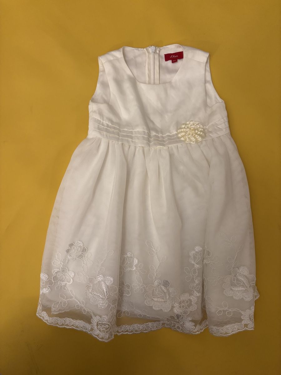 S.Oliver Kleider & Röcke: Elegantes Mädchenkleid Gr. 86, weiss Festlich – Gebraucht aus Zürich von Tea01 1