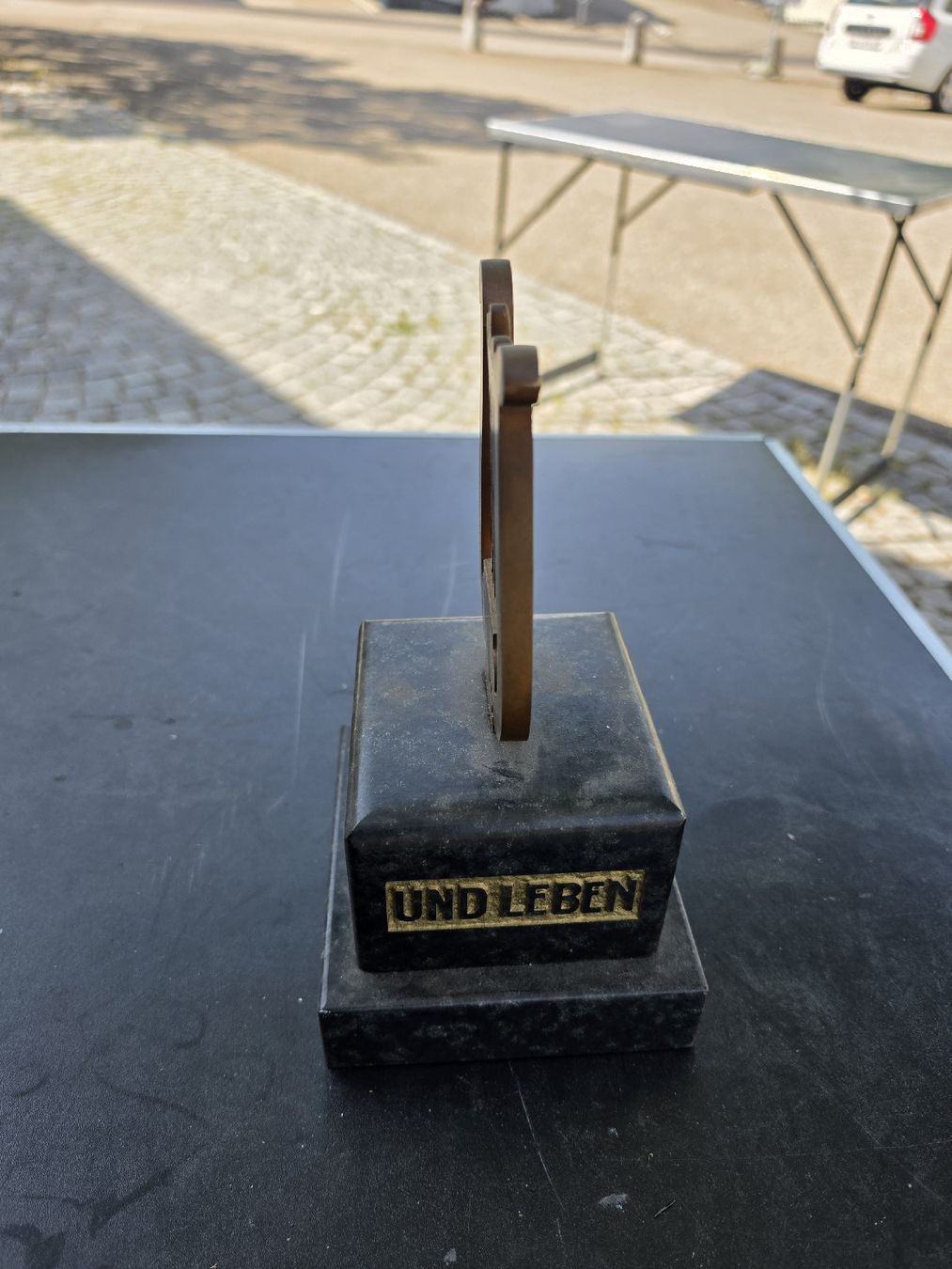 Sonstiges zum Sammeln & Seltenes: Trophäe Männerchor Goldach Harmonie und Leben Messing – Gebraucht aus Mettlen von elios0888 3