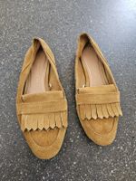 Zara Loafer mit Fransen Gr 36 beige 