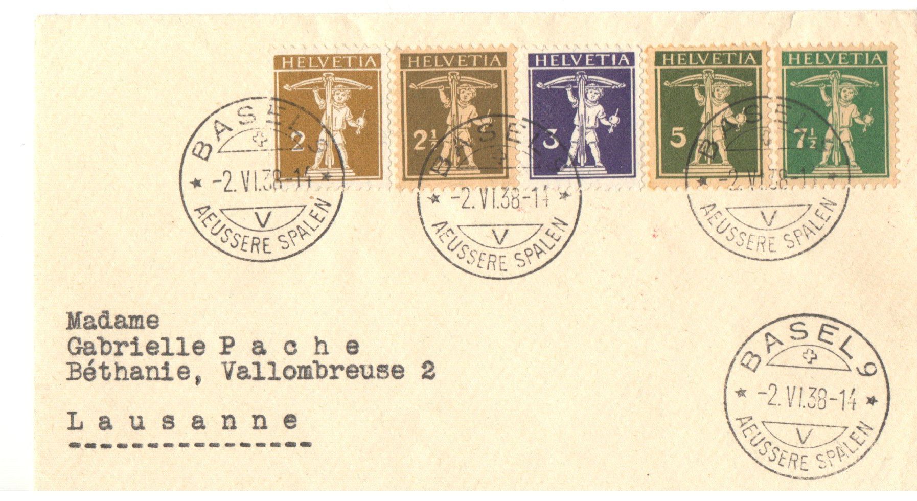 Alle Briefmarken: Tellknabe – Gebraucht aus Echichens von Topfila