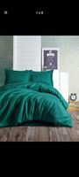 COTTON BOX  Bettwäsche Set Eleganter Streifsatin Smaragdgrün