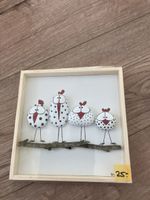Hühner Vögel Steinbild Unikat!