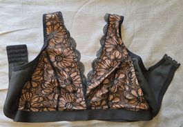 BH Spitze Schwarz Nude Grösse XXL