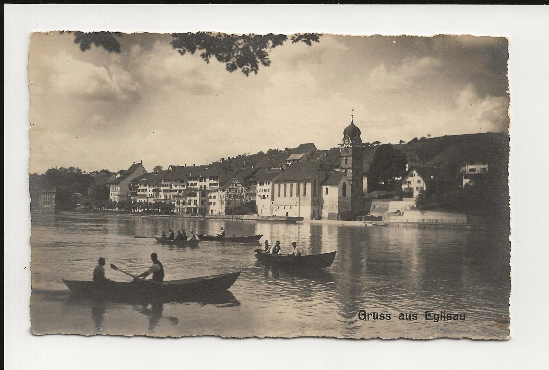 Cartoline postali: AK ca.1920 Gruss aus Eglisau mit Booten – Usato da Greifensee venduto da 315WDO