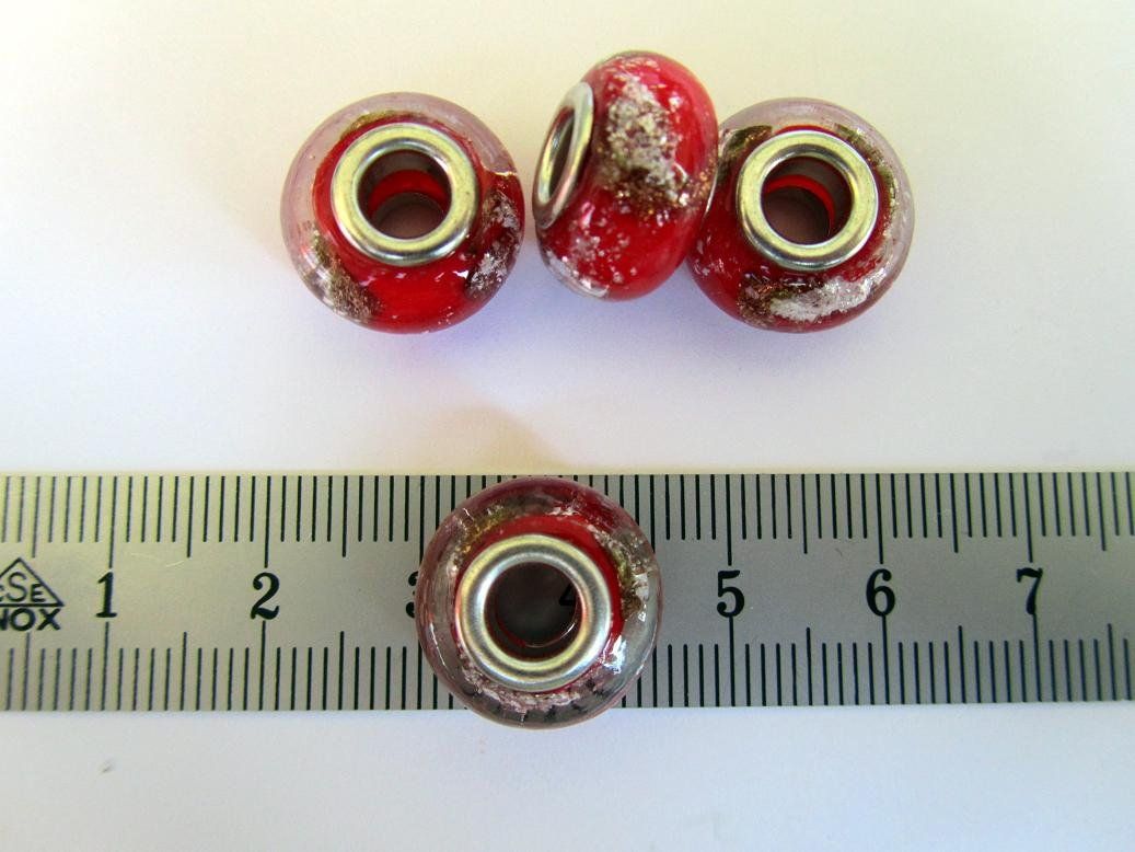 Perle (finte): Lampwork Rote Glasperle, Glass Bead – Nuovo (secondo la descrizione) da Langenthal venduto da flowersNbirds 3