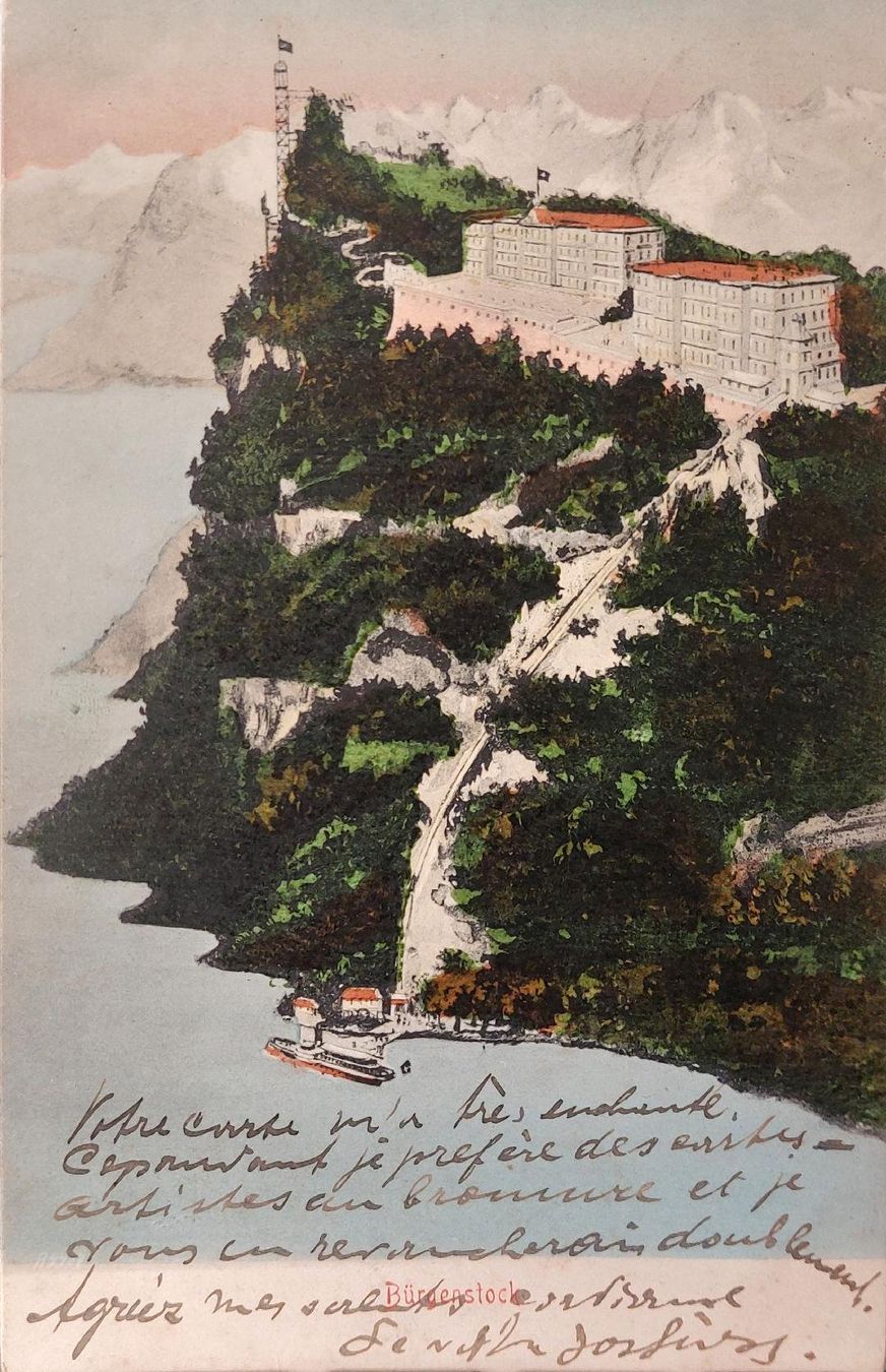 Cartoline postali: BÜRGENSTOCK - 1905 – Usato da Delémont venduto da Domdom1